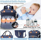 SHITIESHOU Diaper Bag Backpack Baby Bag, Baby Girl Boy Diaper Bag for Dad Mom with Pad, 16 Pockets, Pacifier Case, Large Diaper Bags Unisex for Travel (Blue) - Image 4