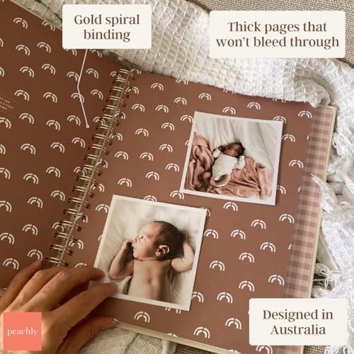 Peachly Unisex Baby Memory Book - First Year Baby Book Keepsake - Charlie - Image 5