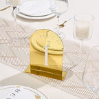 UNIQOOO Gold Mirror Arch Wedding Table Numbers with Stands 1-20, 5x7 Acrylic Display Signs and Holders, Pack of 20, Perfect for Centerpiece, Reception, Decoration, Party, Anniversary, Event - Image 3