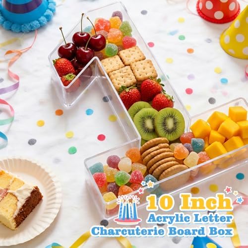Ledido Reusable 10'' Fillable Acrylic Charcuterie Board Box Number 16 - Image 2