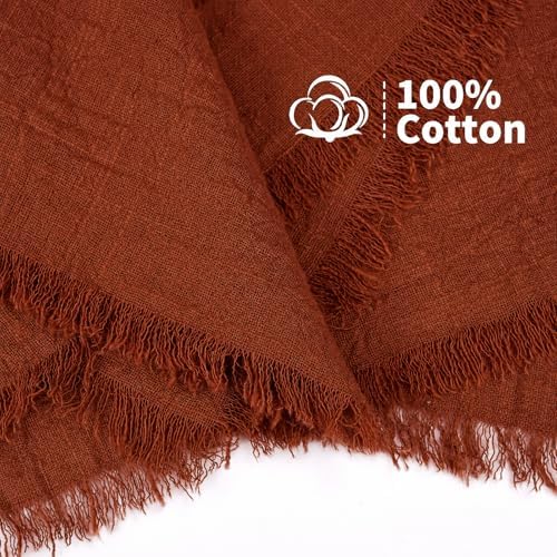 Showgeous 30 Pack Terracotta Cloth Napkins with Fringe, 16x16 inch - Image 4
