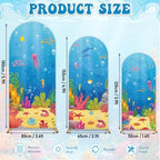3Pcs Under the Sea Arch Backdrop Covers Ocean Animal Party Decorations - Image 2
