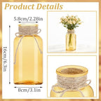 12 Pack Mason Jar Vases for Centerpieces, Gold Glass Flower Vase - Image 2