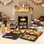 LemonRoad 19 Pcs Cupcake Stand Holder Dessert Table Display,Black and Gold - Image 5