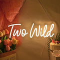 Britrio Two Wild Neon Sign Girl Boy Two Year Jungle Birthday Party Backdrop by Britrio