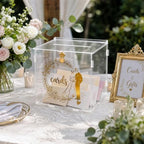 Large Wedding Card Box with Lock, Clear Acrylic Card Box for Wedding Reception, Money Card Holder, Envelope Gift Box, Wedding Card Holder, Party Cards Box for Graduation, Baby Shower,Birthday - Image 6