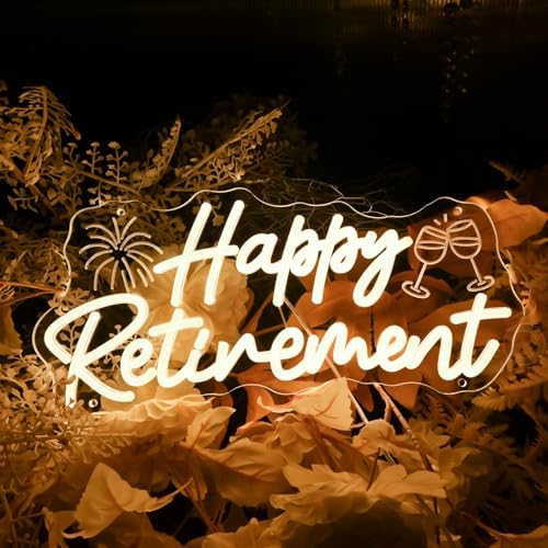 Britrio Happy Retirement Led Neon Light Sign Retirement Party Decoration by Britrio