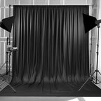 10x10ft Black Backdrop Curtains for Wedding Parties Wrinkle Free Black Curtains Photo Backdrop Drapes for Photography Birthday Baby Shower Soft Fabric Party Backgournd for Photoshoot 5x10ft, 2 Panels - Image 5