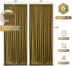 Brown Backdrop Curtains-Wrinkle-Free Polyester Photography Drapes Party Curtain Background for Baby Shower Wedding Decorations- 24 X10FT (Brown) - Image 2