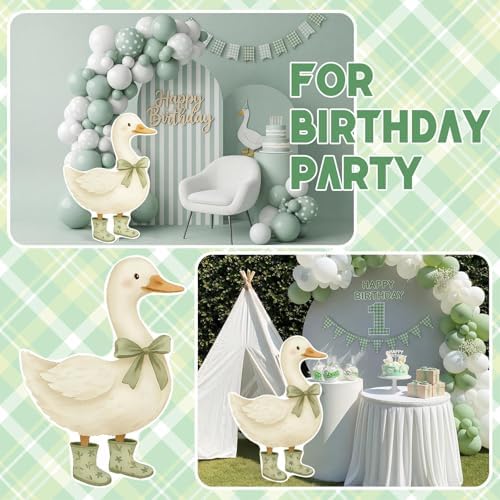 Croblissful One Silly Goose Party Decorations, Green, Goose - Image 5