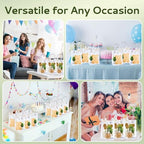 38Pcs Baby Shower Prizes for Game Winners Bamboo Cheese Board Fork Butter Spreaders Coasters Towel Artificial Potted Plant Gift Bag for Baby Shower Bridal Shower Favors (4 Sets, Bamboo Bear Shaped) - Image 7