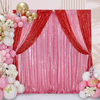 Blush Pink Sequin Backdrop Glitter Backdrop Curtains 10ft x 10ft Glitter Background for Party Baby Shower Wedding Decorations - Image 4