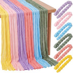 6 Pcs Pastel Cheesecloth Table Runner by Windkream