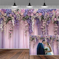 9x6ft Purple Flower Wedding Photography Backdrop Lavender Floral Wedding Bridal Photography Backdrop Anniversary Birthday Baby Shower Girl Party Banner Photo Booth Props Background Wall Decor by Mtsxfy