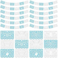 Tiamon 12 Pack Mexican Party Decorations Plastic Papel Picado Banner Garland Waterproof Cielito Lindo Decor for Baby Shower Day of The Dead Wedding Cinco De Mayo Outdoor Decor (Blue White) by Tiamon