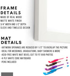 Poster Palooza 24x24 White Autograph & Signature Picture Frame With Pink Heart Opening Photo Mat for 8x8 Pictures - With Pens, UV Acrylic & Foamboard Backing - Image 4
