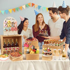 8-Pack Pine Wood Buffet Risers, Multi-Size Food Display Stands - Image 3