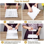 Mwellewm 10Pcs Cupcake Stand,Dessert Table Display Set, 4 White 3 Tired Cake Stand 6 Plastic Serving Trays for Party Cookie Rack Desert Tower Holder for Wedding Decor Baby Shower Tea Party Decorations - Image 4