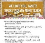 Let's Make Memories Personalized Banner for Any Occasion - Birthday Party, Retirement, Shower, Etc - Create Your Own Custom Banner - Party Decorations - Indoor/Outdoor Vinyl - Gold - 8ft - Image 3
