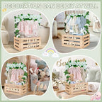 Wooden Baby Shower Crate Closet, Customizable Baby Basket with Hanger Rack and Garland, Gifts for New Parents, Baby Shower Decorations Boy Or Girl - Image 7