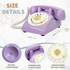 Audio Guest Book Wedding Phone,32GB Memory Customized Audio Messages, Volume Adjustable, with Message Replay Feature, Suitable for All Kinds of Party(Purple+Golden Sign) - Image 2