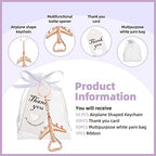 50PCS Rose Golden Airplane Bottle Opener Keychains for Wedding or Bridle Shower Favors,Baby Shower Gifts, Souvenirs to Guests Bluk - Image 3