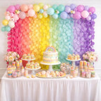 Ultimate Big Circle Dots Party Garland Streamer Backdrop (290 Ft Total, 40 Strands x 7.25 Ft Per Strand) - Hanging Paper Dot Decor for Birthdays, Baby Showers, & All Events (Pastel Rainbow) - Image 4