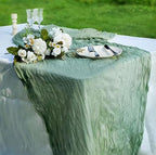 12 Pcs Terracotta Cheesecloth Table Runner 13ft Boho Gauze Cheesecloth Table Runner 160 inch Long for Christmas Wedding Bridal Baby Shower Birthday Table Decorations - Image 5
