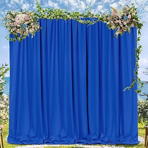 Royal Blue Backdrop Curtains 10ftx10ft Wedding Polyester Photo Drapes - Image 4