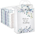 Kolldenn 50 Pcs Welcome Bags for Wedding Guests with Handles, Blue, Floral by Unknown