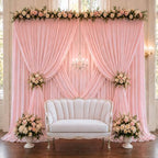 ESGOTBME 30x10ft Wrinkle Free Blush Pink Backdrop Curtain for Parties Soft Fabric Drapes Wedding Ivory Curtain Backdrop for Birthday Party Decorations Background for Photography 5x10ft,6 Panels - Image 6