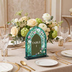 15 Pcs Acrylic Wedding Table Number 5 x 7 in Vintage Table Sign - Image 2