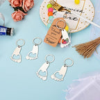 50 Pcs Silver Footprint Bottle Opener Baby Shower Favors for Guest - Image 3