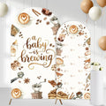 Serencatcher 7.2ft 6ft A Baby is Brewing Arch Backdrop Covers Set of 2 by Serencatcher