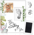 Baby Memory Book and Pregnancy Journal, Baby Book Keepsake with Clean-Touch Ink Pad for Newborn Hand and Footprints, Simple and Elegant Design, A Great Gift for Baby Showers and New Moms by Unknown
