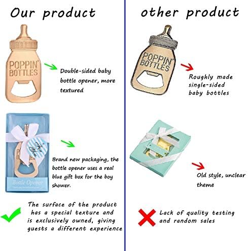 Bottle Openers for Baby Shower Favors, 24 Pack Baby Party Favor Gifts Bridal Baby Shower Decorations Souvenirs, Poppin Bottles Openers with Exquisite Gifts Box used for Girl Baby Party Favors - Image 3