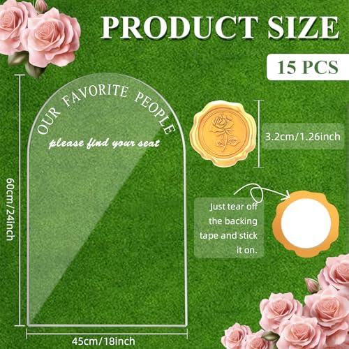 Yousoontic Wedding Seating Chart Board Display 24x18 Clear Welcome Sign - Image 2