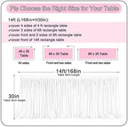 167in Black Tulle Table Skirts for Rectangle Tables 6/8ft, 2-Layer Gold Grim Ruffle Tulle Tutu Cloth Table Skirt 14ft Long Decor Birthday Party Wedding Graduation Cake Dessert(No Table Cover) - Image 4