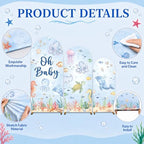 3PCS Under The Sea Baby Shower Arch Backdrop Cover Ocean Party Decorations - Image 3