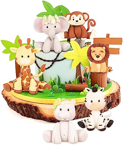 FUNSHOWCASE Jungle Animals Fondant Silicone Molds Sugarcraft Cake Decoration 6-count Height 2.6-3.6inch - Image 3