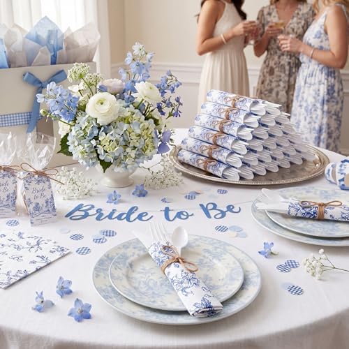 200 Pcs Something Blue Before I Do Blue Floral Wedding Supplies - Image 3
