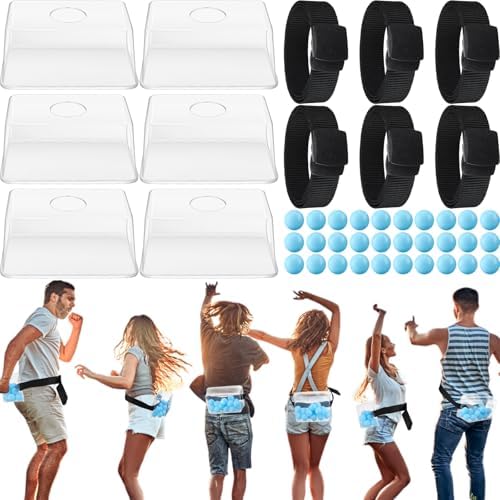 Vinsot 6 Sets Baby Shower Games Twerking Shaking Balls with Belts,Blue by Vinsot