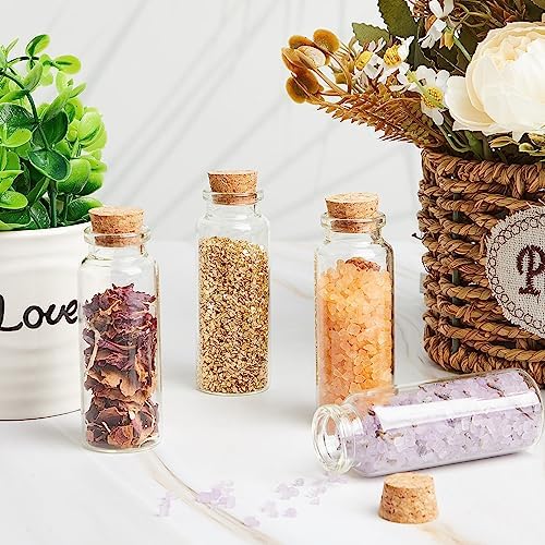 Patelai 72 Pcs Small Glass Jars with Cork Lids, Mini Bottles,40ml/1.3oz - Image 2