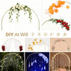 Arch Backdrop Stand Set of 3 (7.2FT, 6.6FT, 6FT), Metal Round Arched Frame for Birthday Wedding Party Baby Shower Photography Garden Decoration, Gold - Image 7