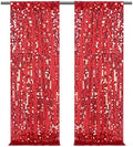 Red Big Payette Sequin Backdrop Curtain 2 Panels 2ftx8ft Sparkly Glitter Party Background for Birthday Holiday Wedding Event Decorations by SoarDream