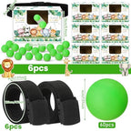 Civaner 6 Set Safari Baby Shower Game Jungle Animal Swing Shaking Balls - Image 3
