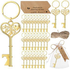 Misdary 50 Set Baby Shower Favor Gift for Guest Baby Shower Keyring, Gold by Misdary
