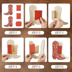 Novabright 6 Pcs Wooden Centerpiece for Tables Western Cowboy Theme Baby Shower Decorations Tabletop Flower Boxes Party Favor for Birthday Gathering Family Celebration(Boots) - Image 4
