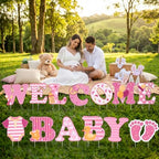 Waterproof Corrugated Plastic Welcome Baby Yard Signs - 13 Pack Lawn Decorations with Stakes - Durable Outdoor Party Decor for Gender Reveal or Baby Shower - Pink Girl - Image 6