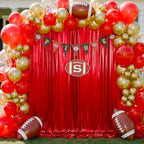20x10ft Shimmer Red Sequin Backdrop Curtain for Parties, Thick Wrinkle Free Glitter Backdrop Drapes Photo Back Drop Curtains for Birthday Wedding Christmas Photography Background-4 Panels 5x10ft - Image 4